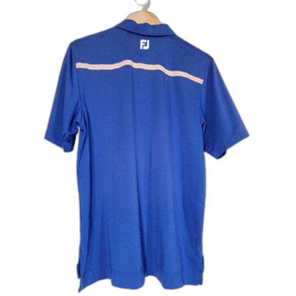 FootJoy Men's Orange & Blue Polo Shirt - Small - Picture 2 of 6